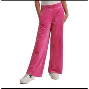 NEW Limited Too Girls Velour Pants Size XL 16/18 Pink Wide Leg